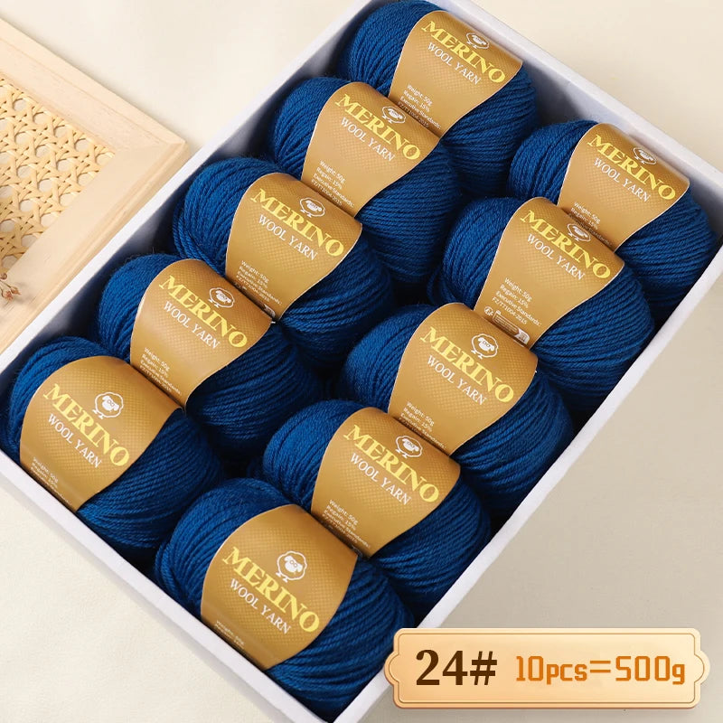 Výhodné balení 500g (10 klubek po 50 g) 95 % merino příze, v mnoha odstínech s 20 % SLEVOU
