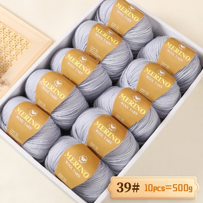 Výhodné balení 500g (10 klubek po 50 g) 95 % merino příze, v mnoha odstínech s 20 % SLEVOU