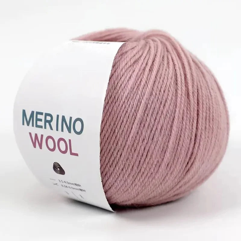 Merino Pure Wool Yarn Handmade DIY Woven Scarf Hat Morandi Color Medium Thick Stick Needle Hand Knitted Yarn Ball