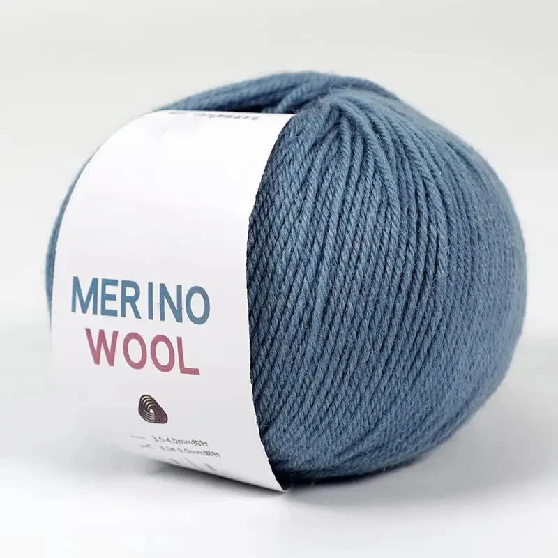 Merino Pure Wool Yarn Handmade DIY Woven Scarf Hat Morandi Color Medium Thick Stick Needle Hand Knitted Yarn Ball