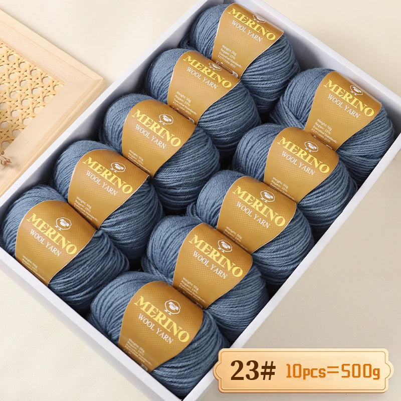 Výhodné balení 500g (10 klubek po 50 g) 95 % merino příze, v mnoha odstínech s 20 % SLEVOU