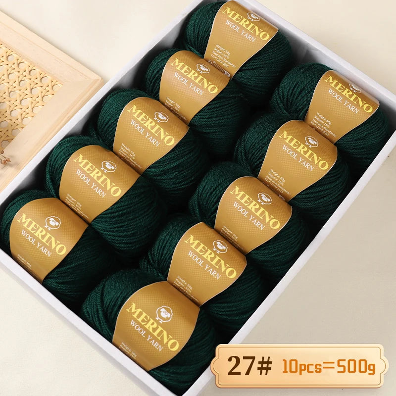 Výhodné balení 500g (10 klubek po 50 g) 95 % merino příze, v mnoha odstínech s 20 % SLEVOU