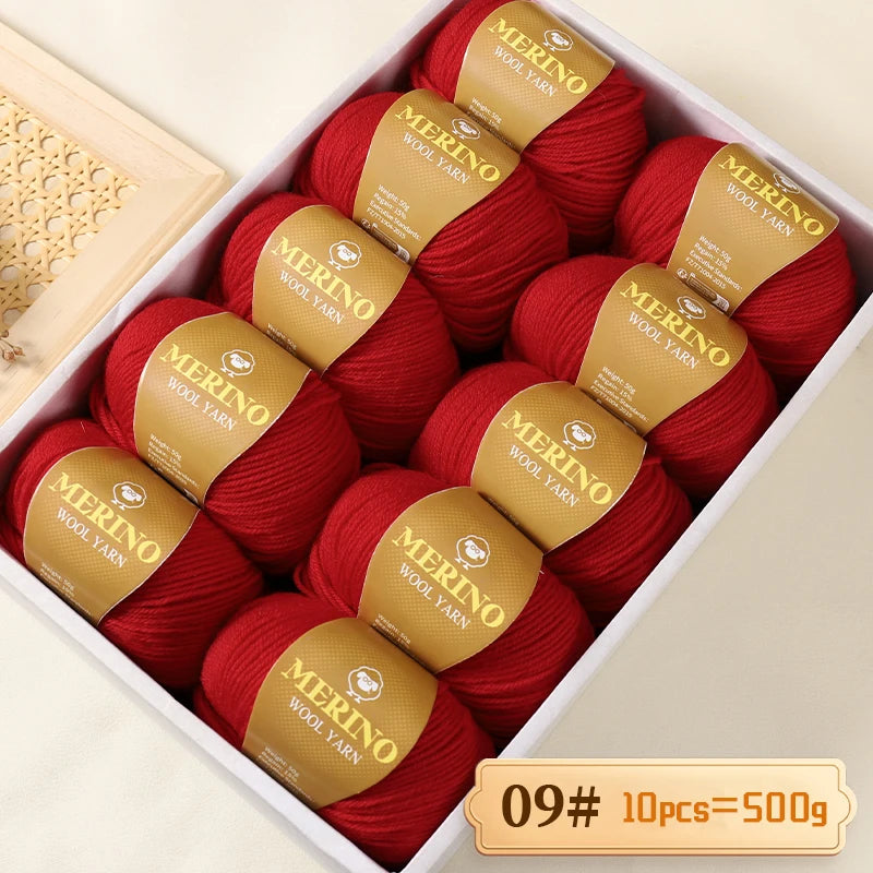 Výhodné balení 500g (10 klubek po 50 g) 95 % merino příze, v mnoha odstínech s 20 % SLEVOU