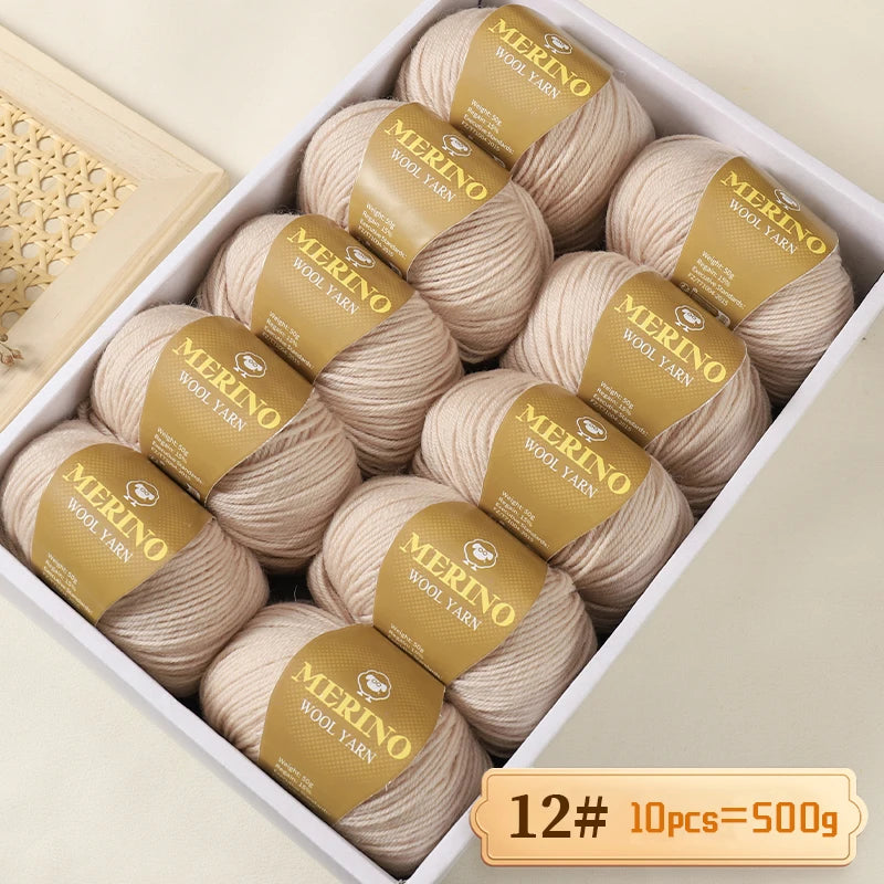 Výhodné balení 500g (10 klubek po 50 g) 95 % merino příze, v mnoha odstínech s 20 % SLEVOU