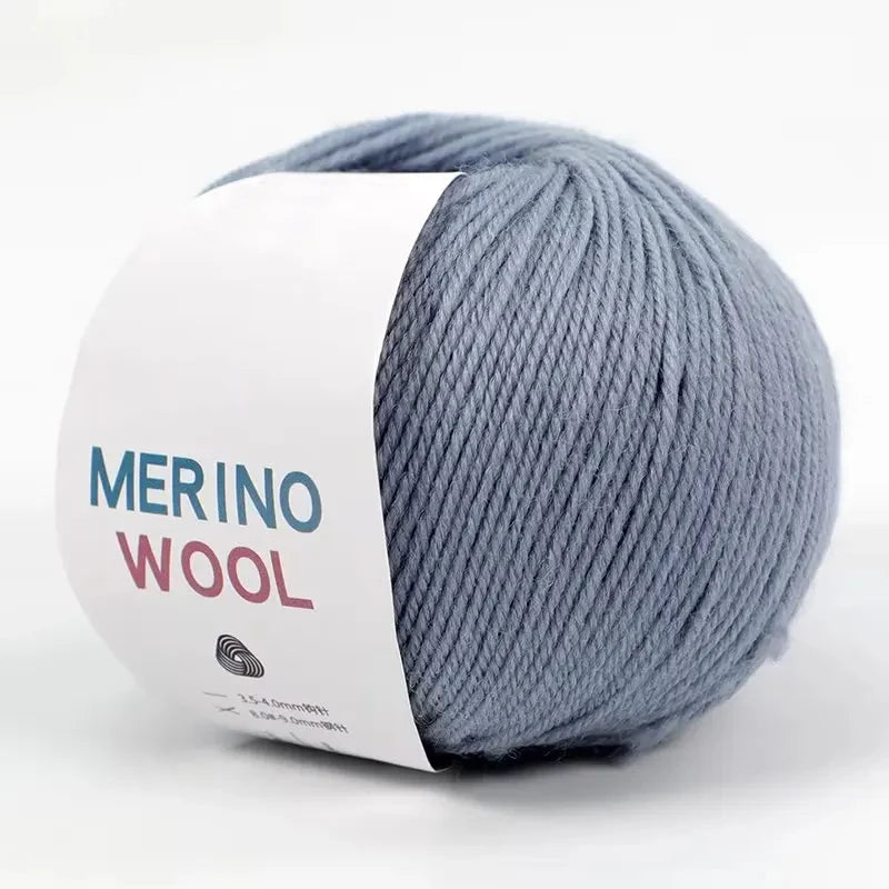 Merino Pure Wool Yarn Handmade DIY Woven Scarf Hat Morandi Color Medium Thick Stick Needle Hand Knitted Yarn Ball