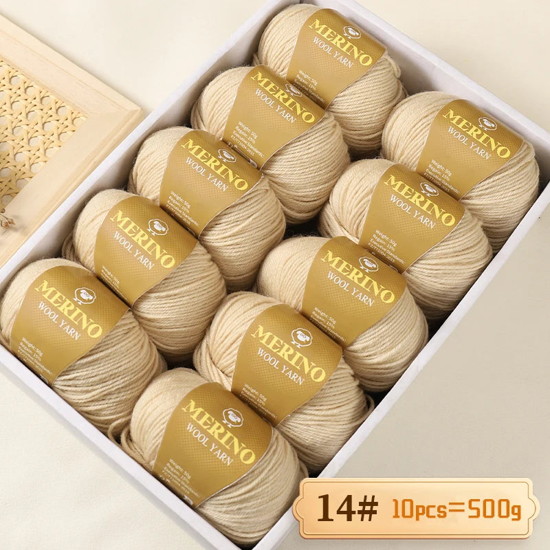 Výhodné balení 500g (10 klubek po 50 g) 95 % merino příze, v mnoha odstínech s 20 % SLEVOU