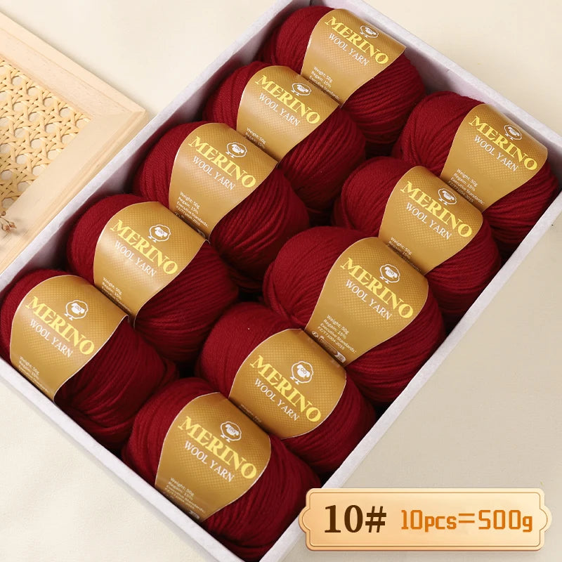 Výhodné balení 500g (10 klubek po 50 g) 95 % merino příze, v mnoha odstínech s 20 % SLEVOU