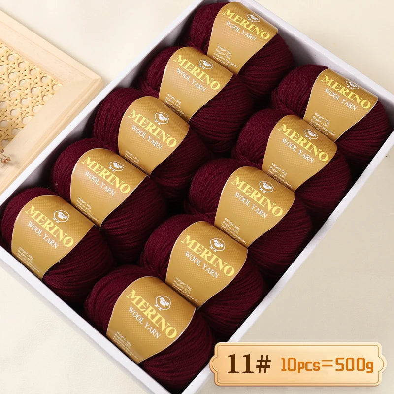 Výhodné balení 500g (10 klubek po 50 g) 95 % merino příze, v mnoha odstínech s 20 % SLEVOU