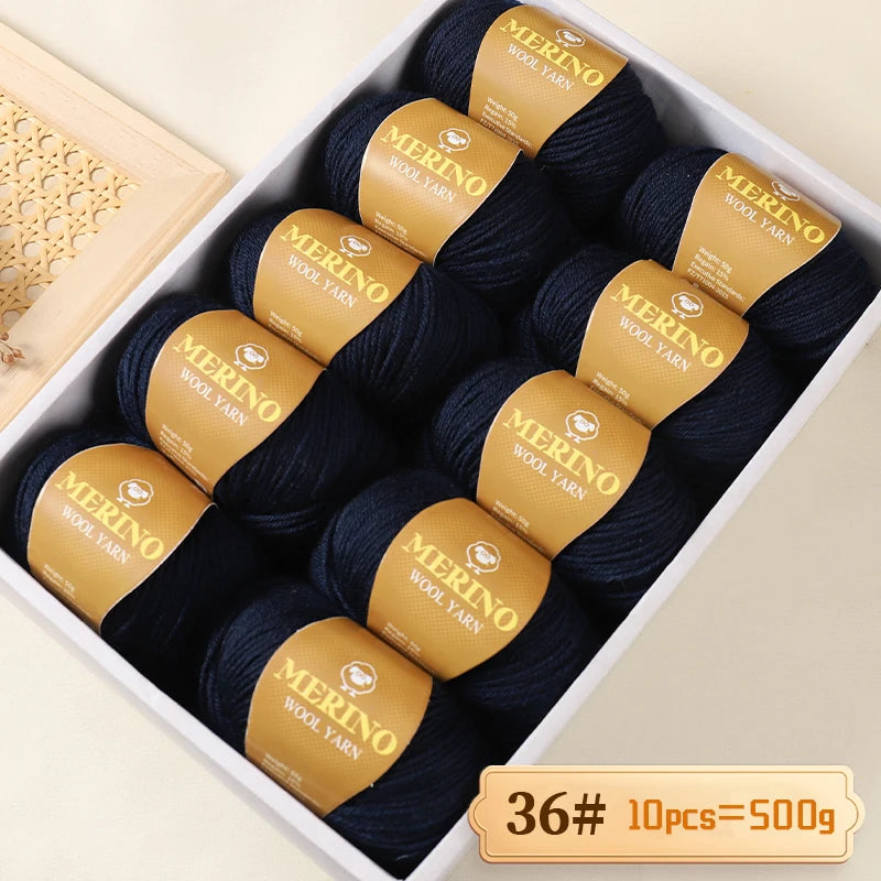 Výhodné balení 500g (10 klubek po 50 g) 95 % merino příze, v mnoha odstínech s 20 % SLEVOU
