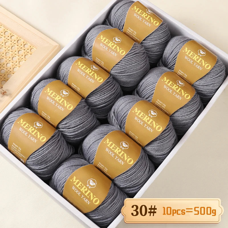Výhodné balení 500g (10 klubek po 50 g) 95 % merino příze, v mnoha odstínech s 20 % SLEVOU