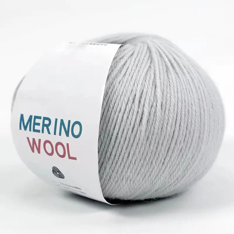 Merino Pure Wool Yarn Handmade DIY Woven Scarf Hat Morandi Color Medium Thick Stick Needle Hand Knitted Yarn Ball