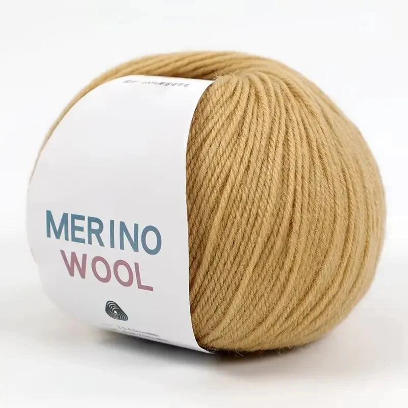 Merino Pure Wool Yarn Handmade DIY Woven Scarf Hat Morandi Color Medium Thick Stick Needle Hand Knitted Yarn Ball