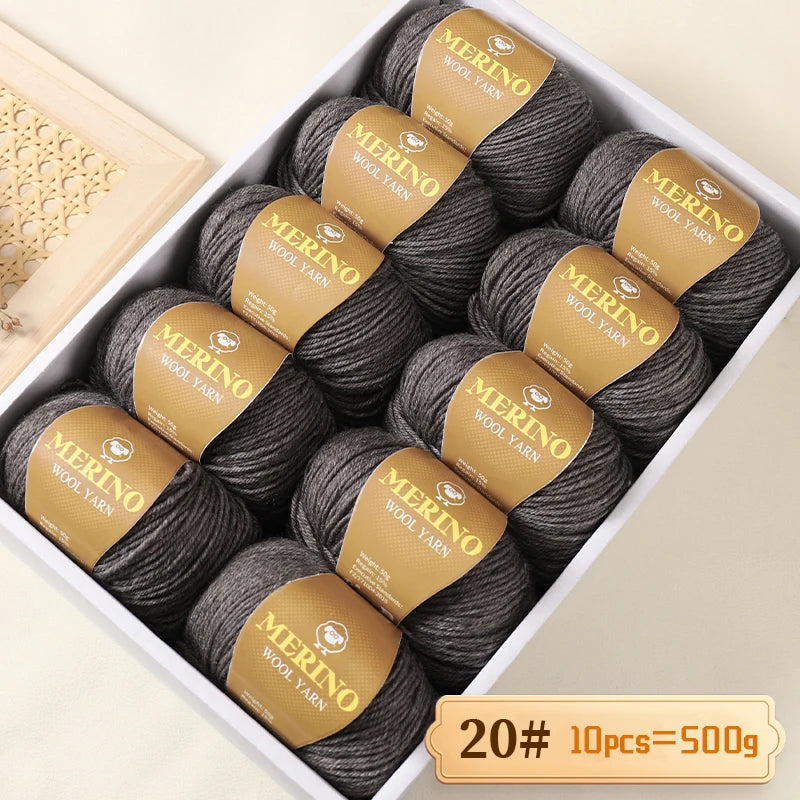 Výhodné balení 500g (10 klubek po 50 g) 95 % merino příze, v mnoha odstínech s 20 % SLEVOU