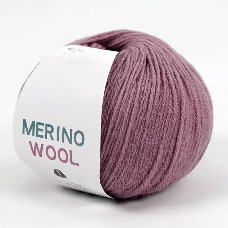 Merino Pure Wool Yarn Handmade DIY Woven Scarf Hat Morandi Color Medium Thick Stick Needle Hand Knitted Yarn Ball