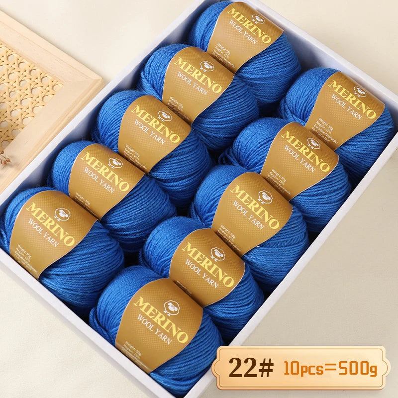 Výhodné balení 500g (10 klubek po 50 g) 95 % merino příze, v mnoha odstínech s 20 % SLEVOU