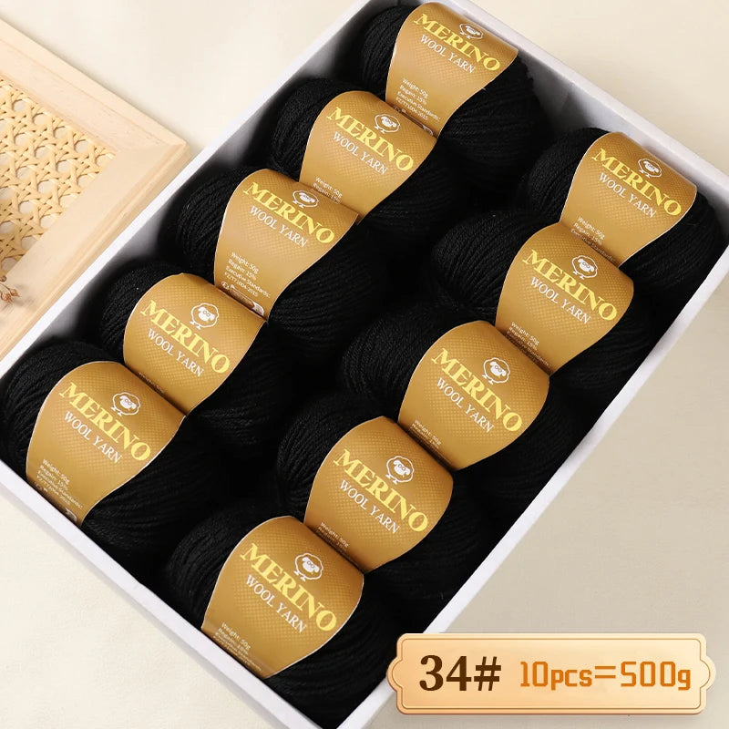 Výhodné balení 500g (10 klubek po 50 g) 95 % merino příze, v mnoha odstínech s 20 % SLEVOU