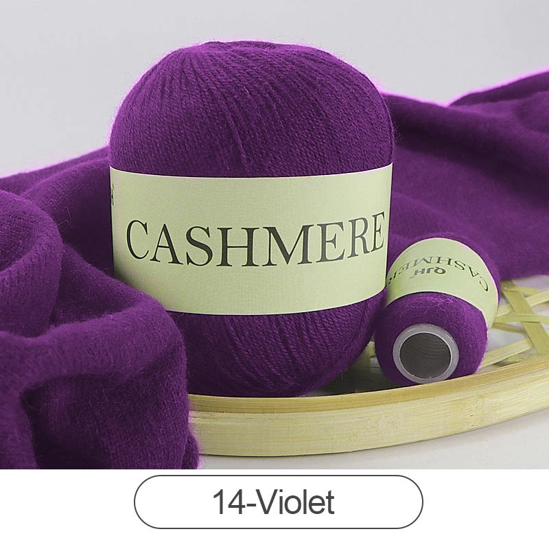 Výhodné balení 6 kusů (300 g) kašmírové příze QJH s přípletem se SLEVOU 20 %