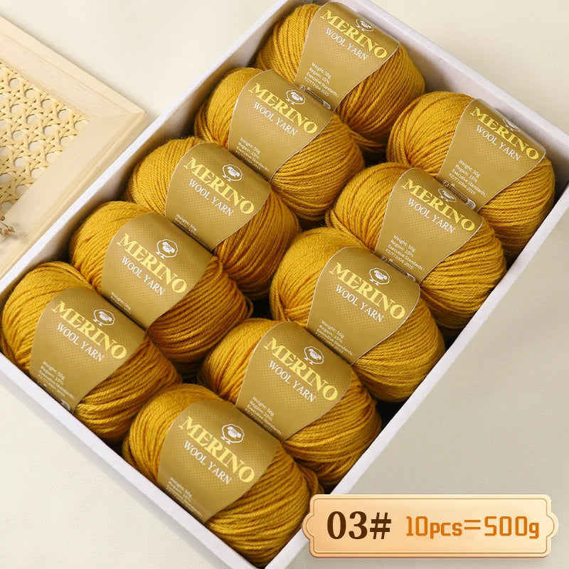 Výhodné balení 500g (10 klubek po 50 g) 95 % merino příze, v mnoha odstínech s 20 % SLEVOU
