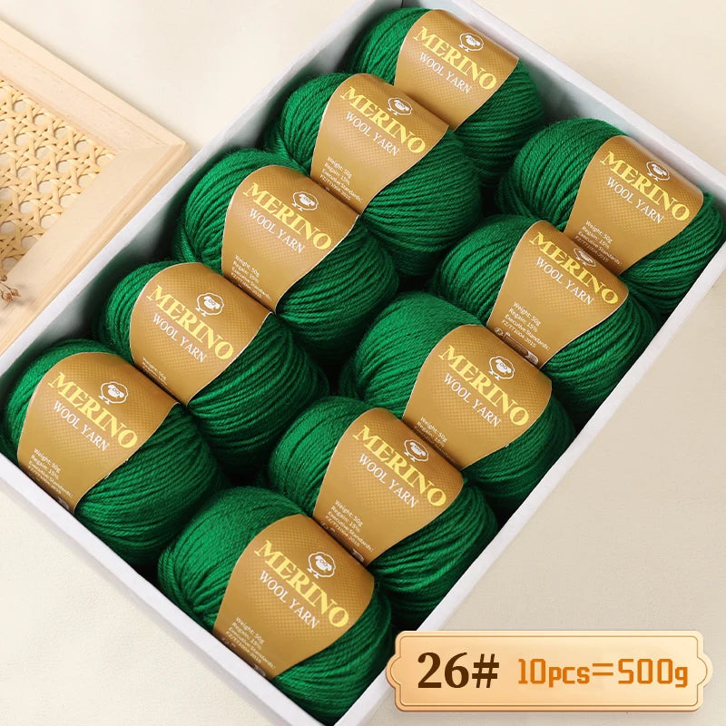 Výhodné balení 500g (10 klubek po 50 g) 95 % merino příze, v mnoha odstínech s 20 % SLEVOU