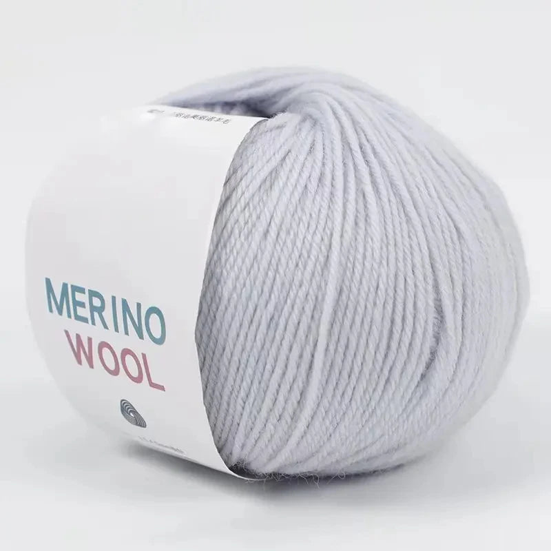 Merino Pure Wool Yarn Handmade DIY Woven Scarf Hat Morandi Color Medium Thick Stick Needle Hand Knitted Yarn Ball
