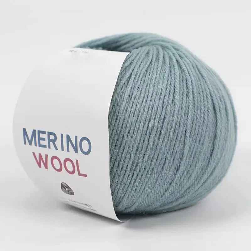 Merino Pure Wool Yarn Handmade DIY Woven Scarf Hat Morandi Color Medium Thick Stick Needle Hand Knitted Yarn Ball