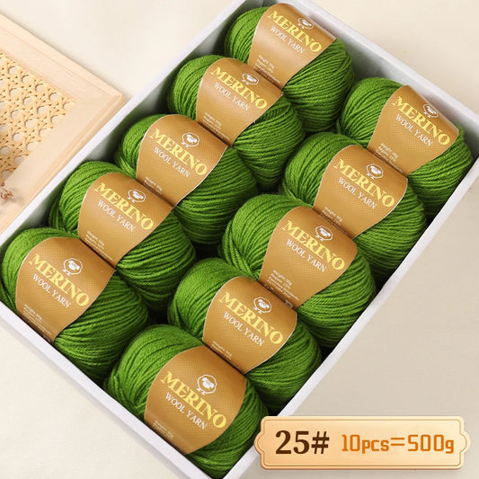 Výhodné balení 500g (10 klubek po 50 g) 95 % merino příze, v mnoha odstínech s 20 % SLEVOU