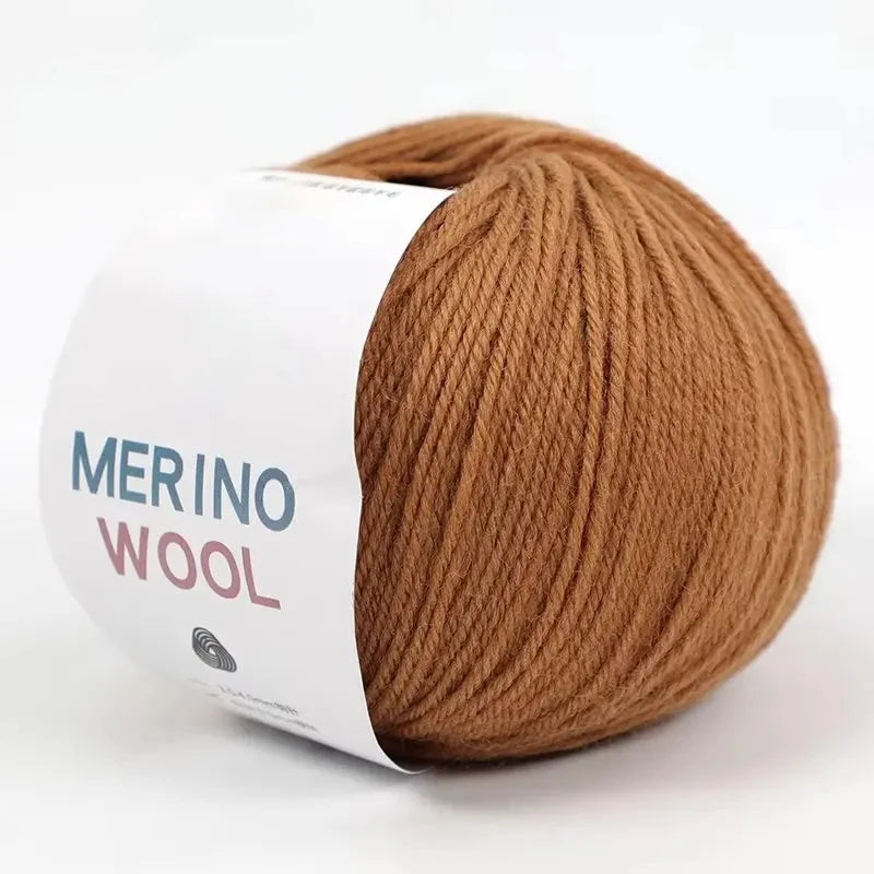 Merino Pure Wool Yarn Handmade DIY Woven Scarf Hat Morandi Color Medium Thick Stick Needle Hand Knitted Yarn Ball