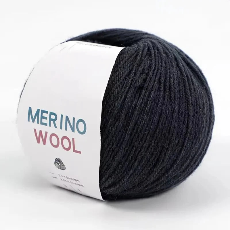 Merino Pure Wool Yarn Handmade DIY Woven Scarf Hat Morandi Color Medium Thick Stick Needle Hand Knitted Yarn Ball