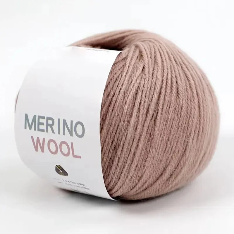 Merino Pure Wool Yarn Handmade DIY Woven Scarf Hat Morandi Color Medium Thick Stick Needle Hand Knitted Yarn Ball