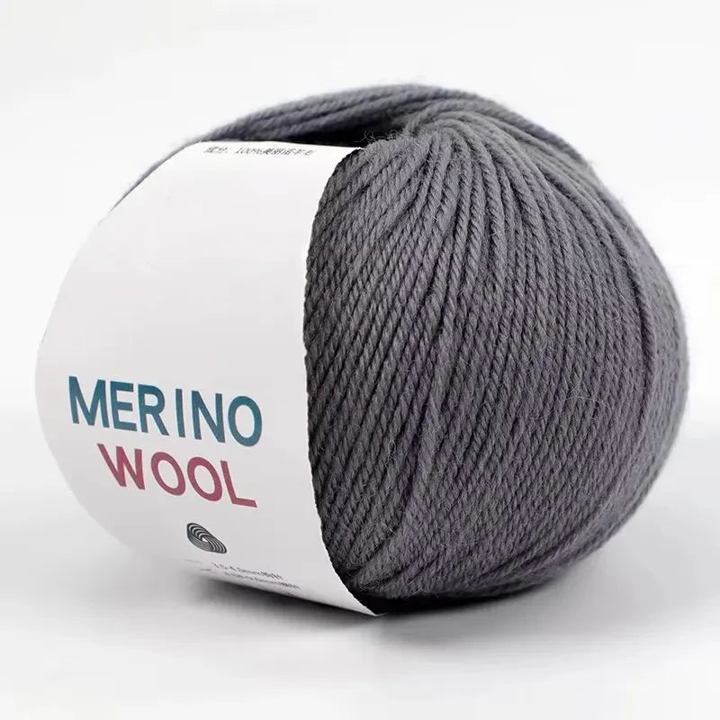 Merino Pure Wool Yarn Handmade DIY Woven Scarf Hat Morandi Color Medium Thick Stick Needle Hand Knitted Yarn Ball