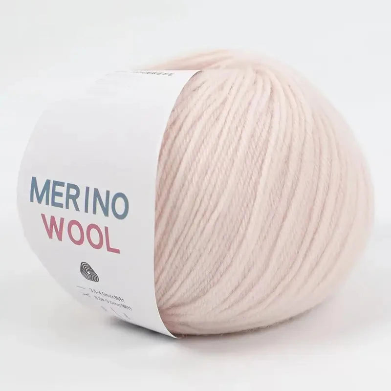 Merino Pure Wool Yarn Handmade DIY Woven Scarf Hat Morandi Color Medium Thick Stick Needle Hand Knitted Yarn Ball