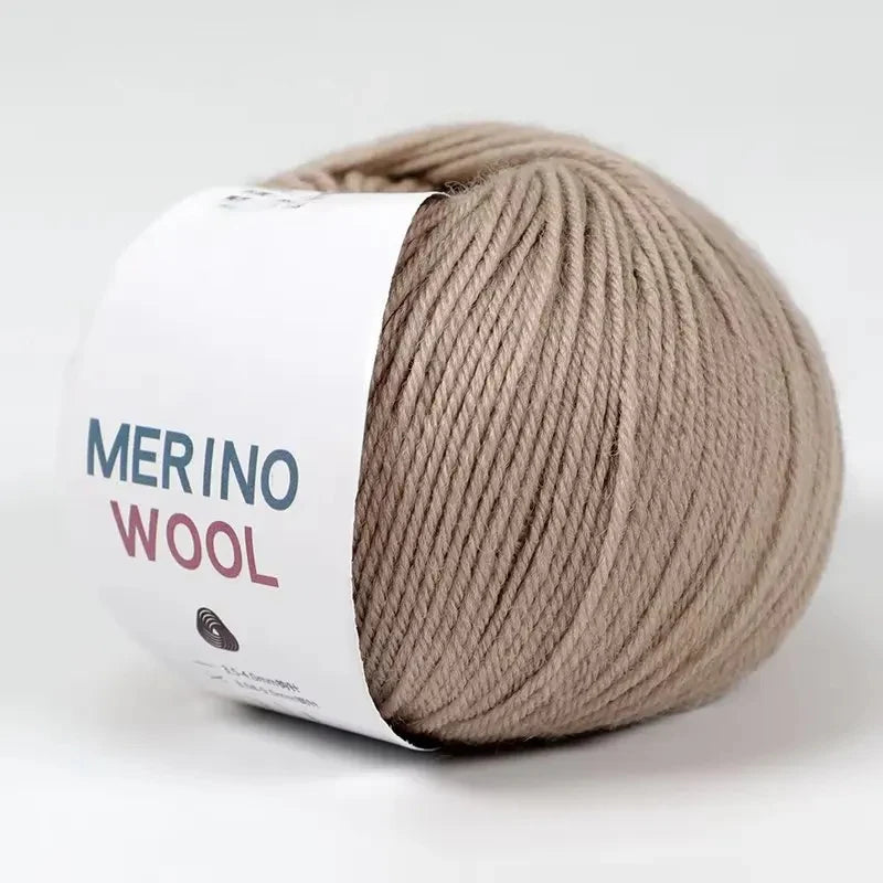 Merino Pure Wool Yarn Handmade DIY Woven Scarf Hat Morandi Color Medium Thick Stick Needle Hand Knitted Yarn Ball