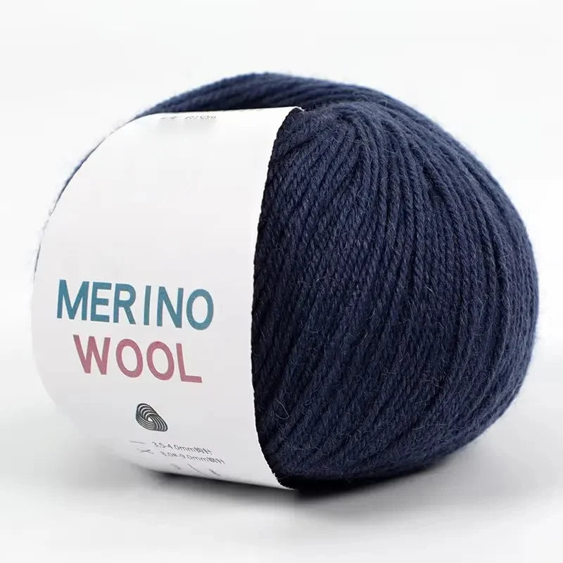 Merino Pure Wool Yarn Handmade DIY Woven Scarf Hat Morandi Color Medium Thick Stick Needle Hand Knitted Yarn Ball