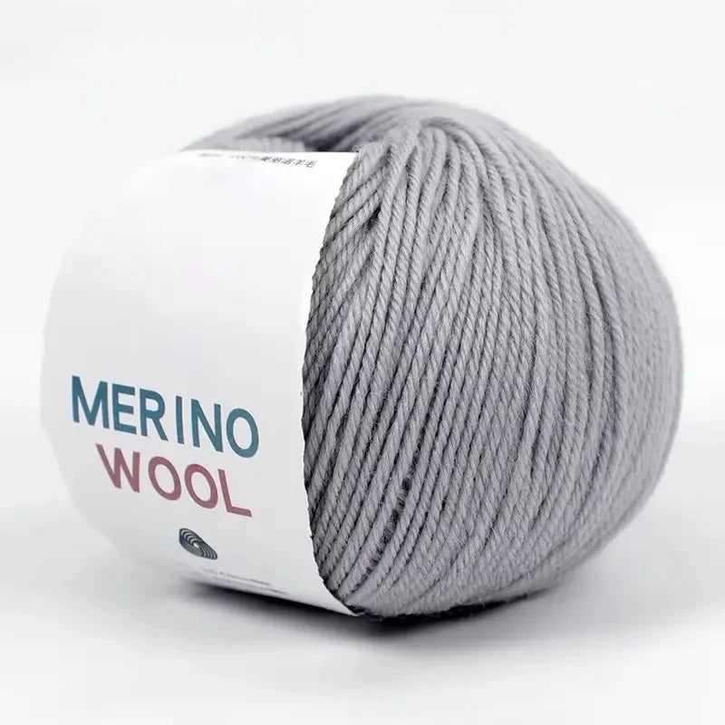 Merino Pure Wool Yarn Handmade DIY Woven Scarf Hat Morandi Color Medium Thick Stick Needle Hand Knitted Yarn Ball