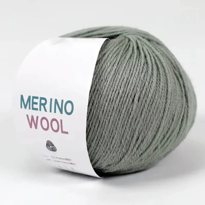Merino Pure Wool Yarn Handmade DIY Woven Scarf Hat Morandi Color Medium Thick Stick Needle Hand Knitted Yarn Ball